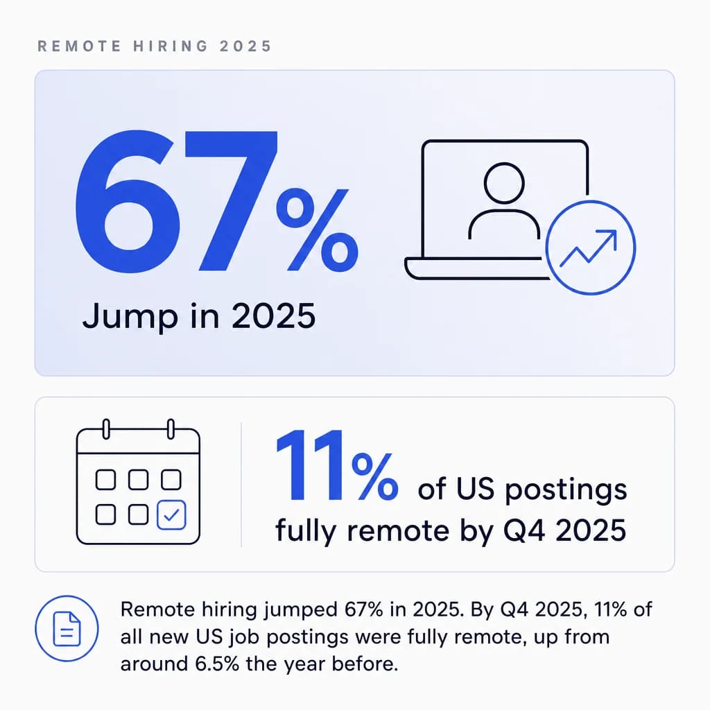 Why Remote Hiring Grew 67% in 2025 and What That Means for Your Talent Strategy