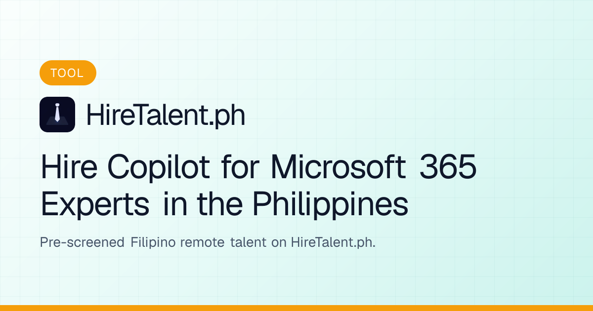 Hire Copilot for Microsoft 365 Experts in the Philippines | HireTalent.ph