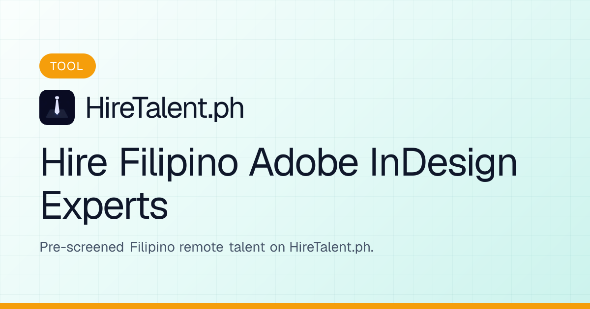 Hire Filipino Adobe InDesign Experts | HireTalent.ph
