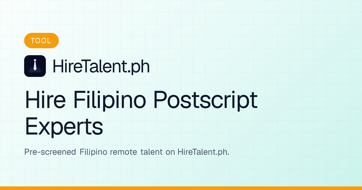 Hire Filipino Postscript Experts | HireTalent.ph