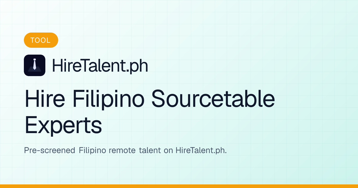Hire Filipino Sourcetable Experts | HireTalent.ph