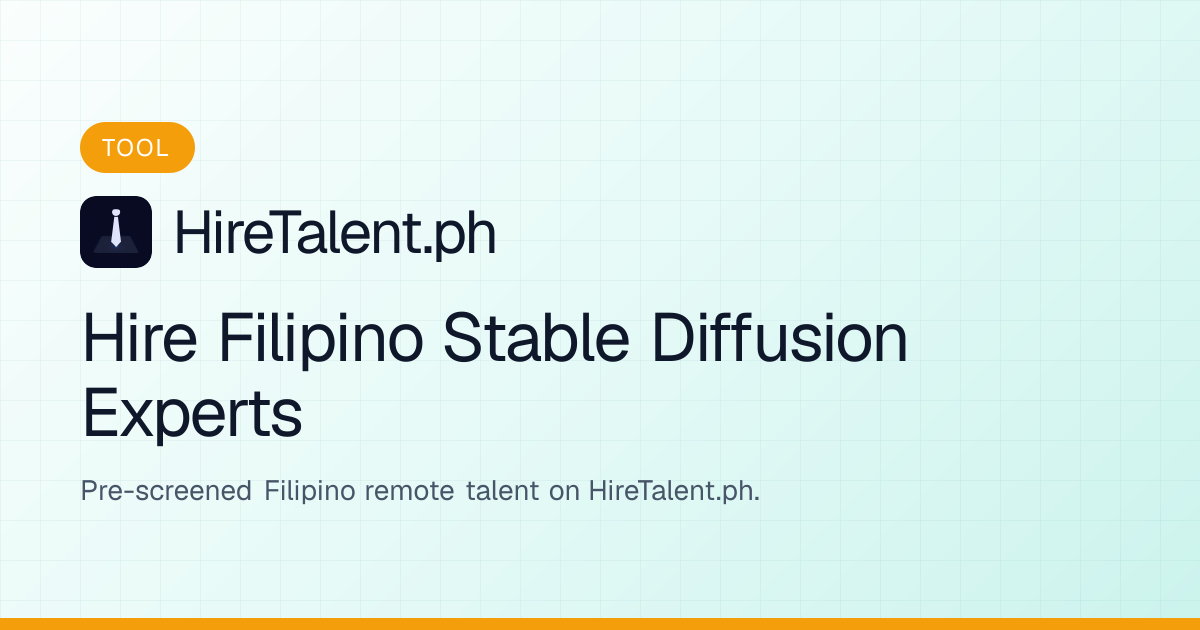 Hire Filipino Stable Diffusion Experts | HireTalent.ph