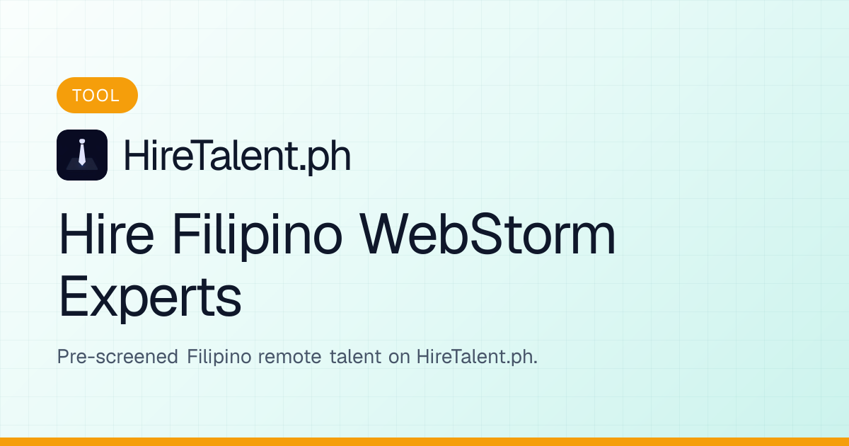 Hire Filipino WebStorm Experts | HireTalent.ph
