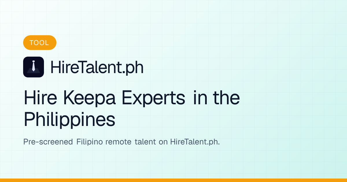 Hire Keepa Experts in the Philippines | HireTalent.ph