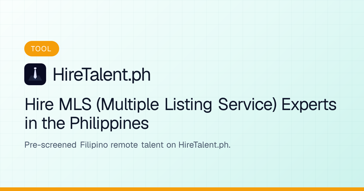 Hire MLS (Multiple Listing Service) Experts in the Philippines ...