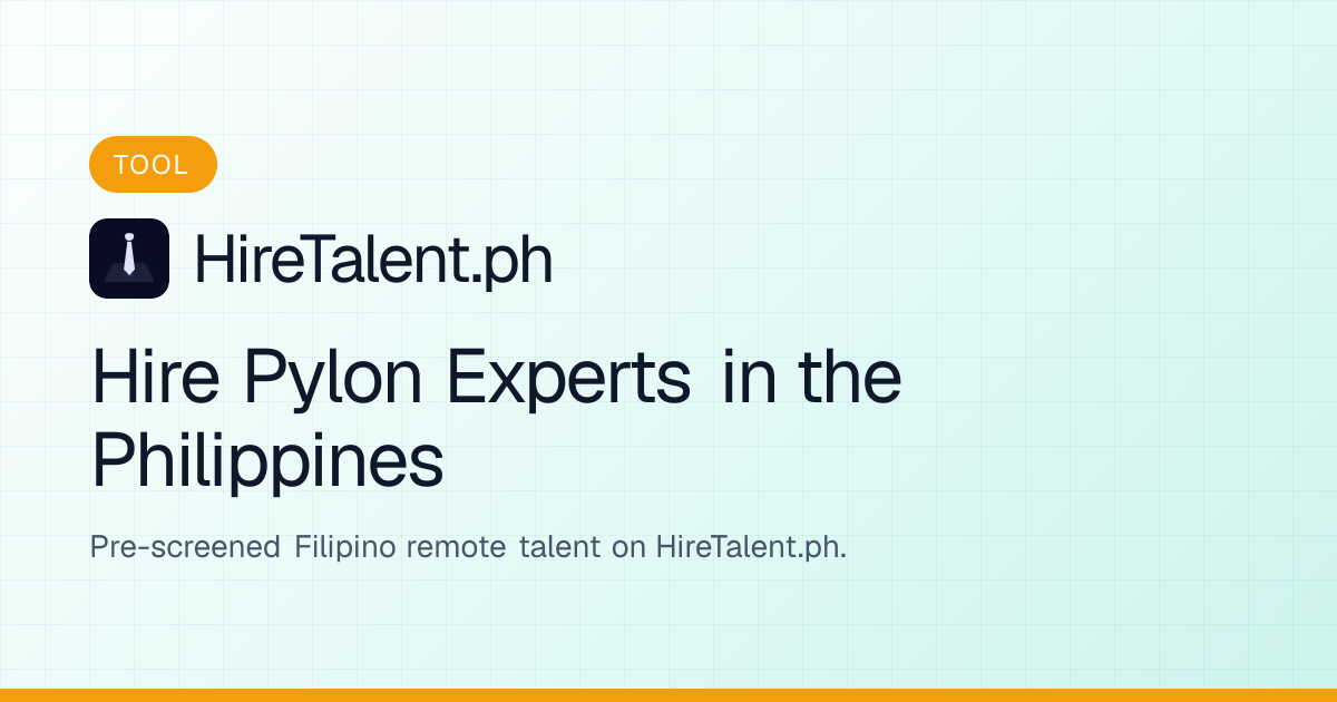 Hire Pylon Experts in the Philippines | HireTalent.ph