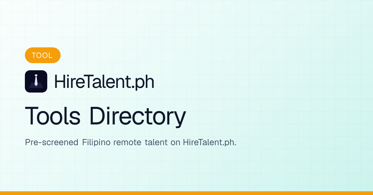 Tools Directory | HireTalent.ph